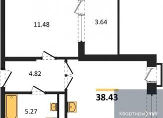 Продам 1-ком. квартиру, 38.4 м2, Воронеж, Железнодорожный район, набережная Чуева, 7