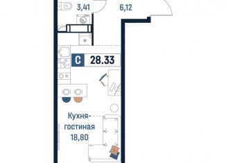 Продаю квартиру студию, 28.3 м2, Ленинградская область