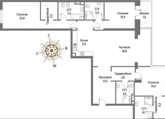 Продажа четырехкомнатной квартиры, 160.7 м2, Москва, улица Матросская Тишина, 12