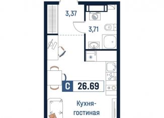 Продам квартиру студию, 26.7 м2, Мурино