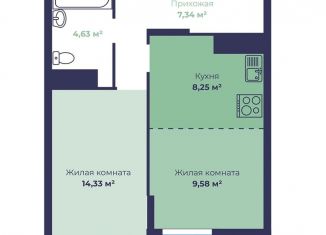 Продаю 2-ком. квартиру, 45.5 м2, Ярославль