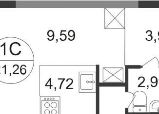 Продаю квартиру студию, 21.3 м2, Балашиха, жилой квартал Новоград Павлино, к8