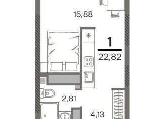 Продам однокомнатную квартиру, 22.8 м2, Рязань