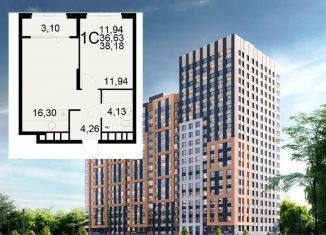 Продаю 1-комнатную квартиру, 38.2 м2, Рязанская область