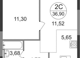 Продажа двухкомнатной квартиры, 36.9 м2, Балашиха, жилой квартал Новоград Павлино, к7