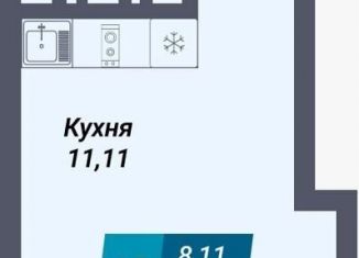 Продаю квартиру студию, 27 м2, Новосибирск, микрорайон Закаменский, 20с