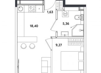 1-комнатная квартира на продажу, 35.4 м2, Москва, Окружной проезд, 10Г, ЖК Измайловский Парк