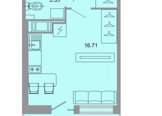 Продаю квартиру студию, 23.8 м2, Ленинградская область, Тихая улица, 13к1