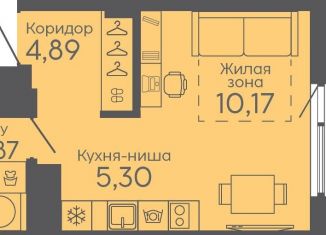 Продажа квартиры студии, 26.8 м2, Екатеринбург, метро Ботаническая, жилой комплекс Новокольцовский, 5