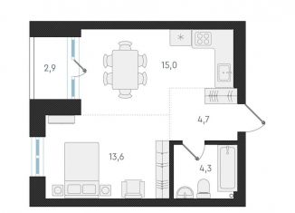 Продажа 1-ком. квартиры, 37.6 м2, Новосибирск, Заельцовский район