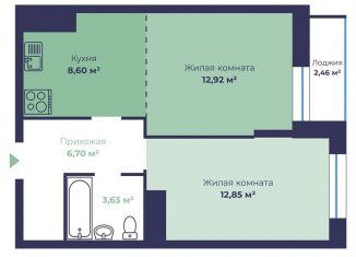 Продаю 2-ком. квартиру, 45.9 м2, Ярославль, Фрунзенский район