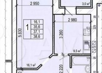 Продам 1-ком. квартиру, 38.6 м2, Энгельс, Вокзальная улица, 52