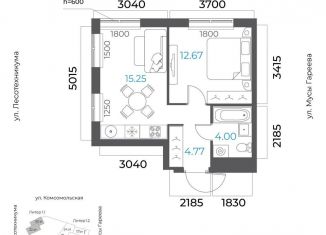 Продаю двухкомнатную квартиру, 36.7 м2, Уфа, Октябрьский район