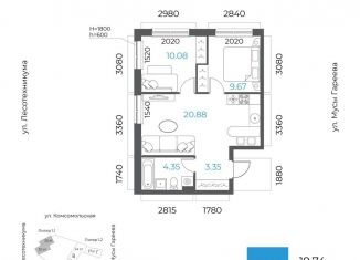 Продажа 3-комнатной квартиры, 48.3 м2, Уфа