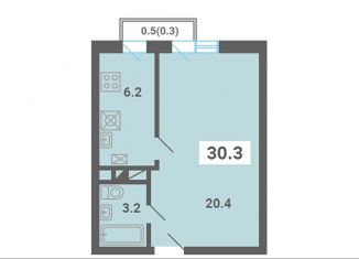 Продажа однокомнатной квартиры, 30.3 м2, поселок Мещерино