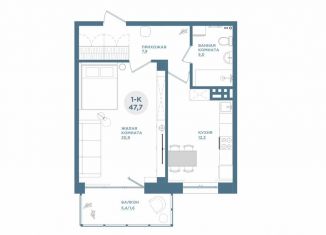 Продам 1-ком. квартиру, 47.7 м2, Красноярский край, Свердловская улица, 6Е