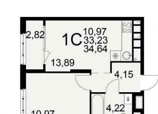 2-комнатная квартира на продажу, 56.5 м2, Рязань