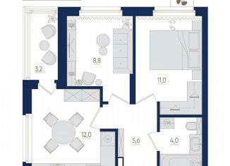 Продажа двухкомнатной квартиры, 43 м2, Республика Башкортостан