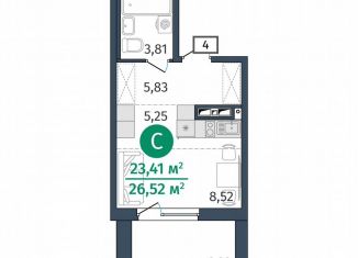 Продаю квартиру студию, 23.4 м2, Тюмень