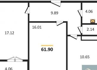 2-ком. квартира на продажу, 61.9 м2, Воронеж, улица Артамонова, 34Ж, ЖК Волна-1