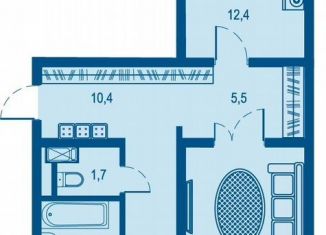 Двухкомнатная квартира на продажу, 64.9 м2, Краснодар, микрорайон Черемушки
