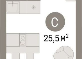 Продажа квартиры студии, 25.5 м2, Тюмень, ЖК Речной Порт