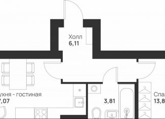 Продам 1-комнатную квартиру, 43.5 м2, Тула, улица Героя России Зиничева, 8