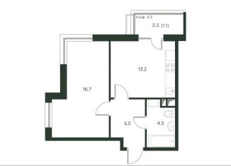 Продается 1-комнатная квартира, 41 м2, деревня Лобаново