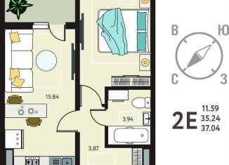 Продаю 1-ком. квартиру, 37 м2, село Новая Усмань