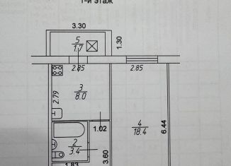Продажа однокомнатной квартиры, 36.3 м2, Заинск, проспект Победы, 1/19