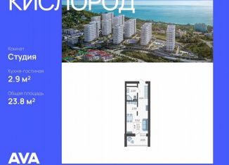 Продажа квартиры студии, 23.8 м2, Сочи, микрорайон Бытха