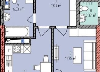 Продается 1-комнатная квартира, 43.9 м2, Грозный, улица Лисицина, 35