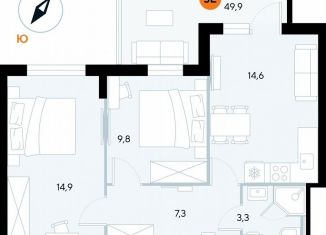Продаю двухкомнатную квартиру, 59.7 м2, поселок городского типа Заозерное, улица Аллея Дружбы, 10А