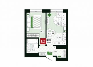 Продам однокомнатную квартиру, 35.5 м2, Тула