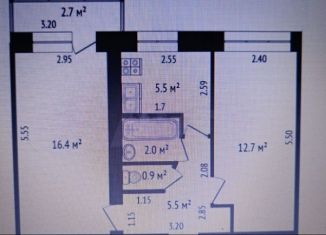 Сдается 2-комнатная квартира, 43 м2, Республика Башкортостан, улица Блюхера, 3