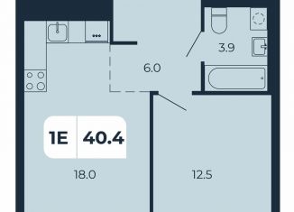 Продается 1-комнатная квартира, 40.4 м2, поселок Верхнетемерницкий, Орбитальная улица, 16К