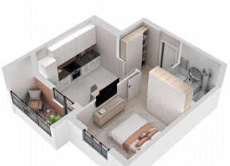 Продам 1-ком. квартиру, 32.7 м2, Ставрополь, Промышленный район