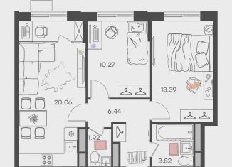 Продажа 2-ком. квартиры, 55.9 м2, Ульяновск