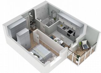 Продажа 1-комнатной квартиры, 35.6 м2, посёлок городского типа Молодёжное