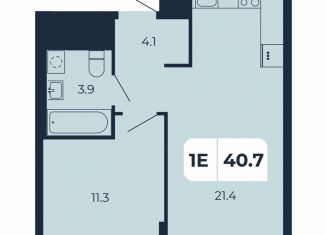 Продается 1-комнатная квартира, 40.7 м2, поселок Верхнетемерницкий, Орбитальная улица, 16К