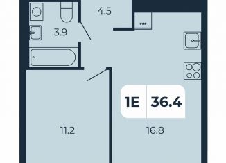 Продажа однокомнатной квартиры, 36.4 м2, поселок Верхнетемерницкий
