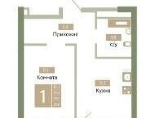 Продажа 1-комнатной квартиры, 32.7 м2, Крым