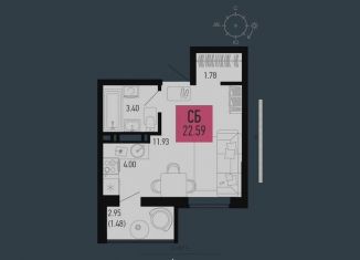 Продается квартира студия, 21.1 м2, Аксай, Аксайский проспект, 3