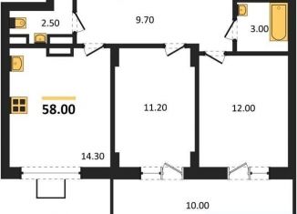 Продаю 2-ком. квартиру, 58 м2, Воронеж