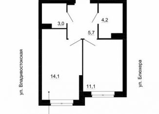 Продается 1-ком. квартира, 38.1 м2, Екатеринбург, ЖК Уральский