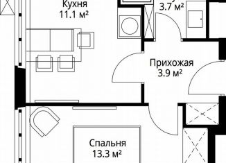 1-ком. квартира на продажу, 32 м2, деревня Сапроново, микрорайон Купелинка, 7, ЖК Эко Видное 2.0