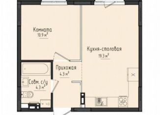 Продам 1-комнатную квартиру, 39.5 м2, Удмуртия, улица Строителя Николая Шишкина, 6/4