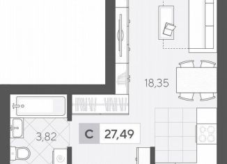 Продается квартира студия, 27.5 м2, Тюмень, улица Сергея Корепанова, 34