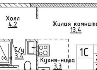 Продаю квартиру студию, 24.3 м2, Москва, улица Миклухо-Маклая, вл23, метро Калужская