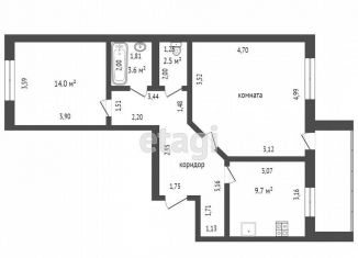 Продаю двухкомнатную квартиру, 65.4 м2, Тюмень, улица Избышева, 6, ЖК Нефтяник